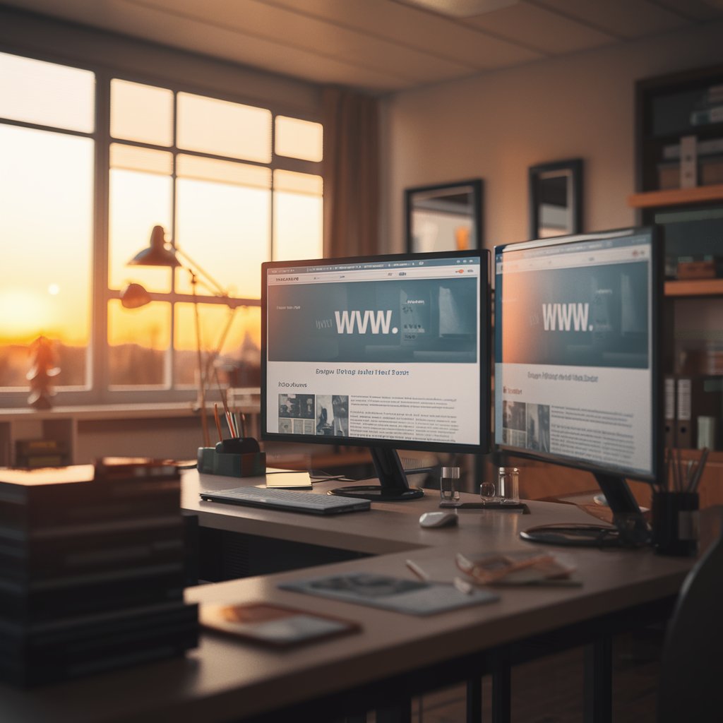 Stanowisko pracy. Monitory